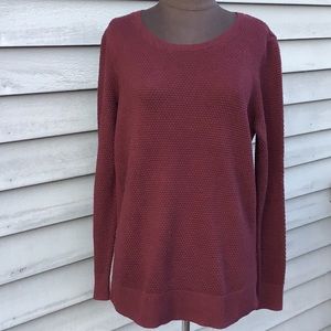 Gap Thermal Knit Burgundy Top Large